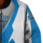 customized orlando magic v stripes blue white bomber jacket best selling