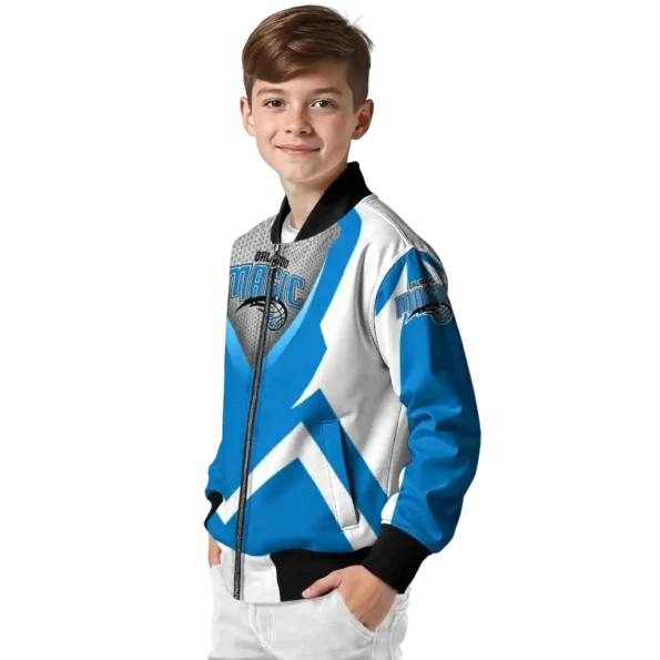customized orlando magic v stripes blue white bomber jacket trendy