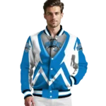customized orlando magic v stripes blue white varsity jacket best selling.webp