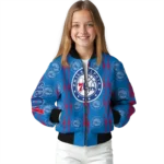 customized philadelphia 76ers bolt stripe blue bomber jacket best selling