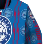 customized philadelphia 76ers bolt stripe blue varsity jacket best selling.webp