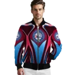 customized philadelphia 76ers mesh chest black bomber jacket best selling