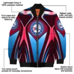 customized philadelphia 76ers mesh chest black bomber jacket best selling