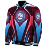 customized philadelphia 76ers mesh chest black varsity jacket best selling.webp
