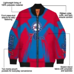 customized philadelphia 76ers spider mark blue bomber jacket best selling
