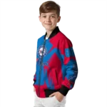 customized philadelphia 76ers spider mark blue bomber jacket best selling