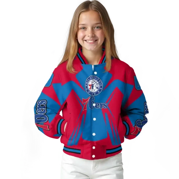 customized philadelphia 76ers spider mark blue varsity jacket top rated.webp