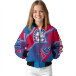 customized philadelphia 76ers star burst blue bomber jacket best selling