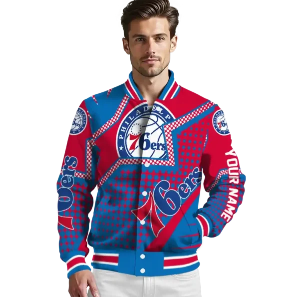 customized philadelphia 76ers star burst blue varsity jacket high quality.webp