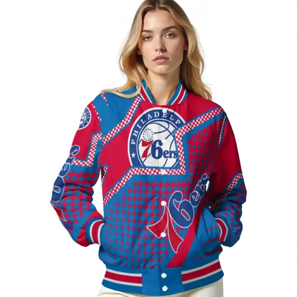 customized philadelphia 76ers star burst blue varsity jacket latest model.webp