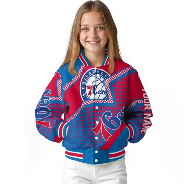 customized philadelphia 76ers star burst blue varsity jacket top rated.webp