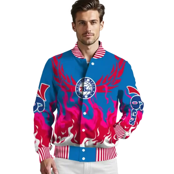 customized philadelphia 76ers winged blaze blue white varsity jacket high quality.webp