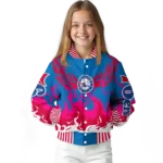 customized philadelphia 76ers winged blaze blue white varsity jacket best selling.webp