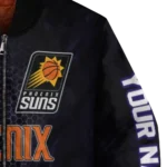 customized phoenix suns hexagon mesh purple black bomber jacket best selling