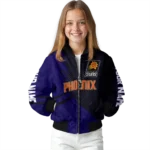 customized phoenix suns hexagon mesh purple black bomber jacket best selling