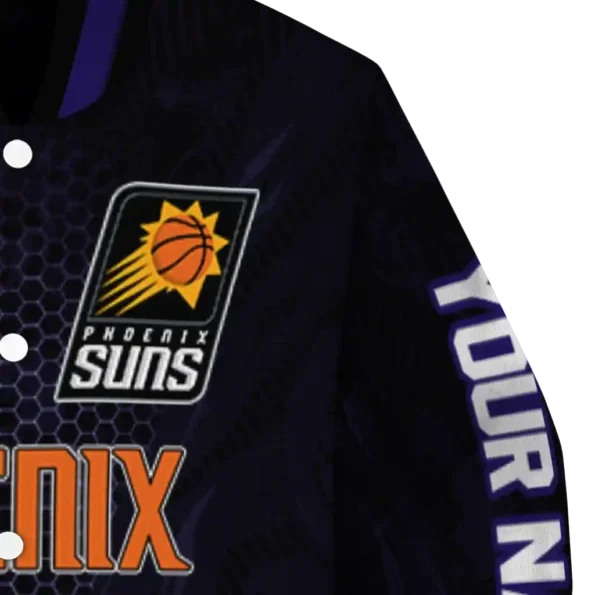 customized phoenix suns hexagon mesh purple black varsity jacket premium grade.webp