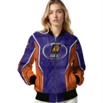 customized phoenix suns power plate purple bomber jacket best selling