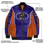 customized phoenix suns power plate purple bomber jacket best selling