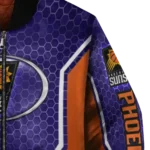 customized phoenix suns power plate purple bomber jacket best selling
