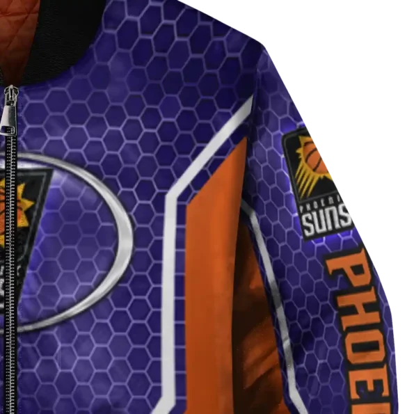 customized phoenix suns power plate purple bomber jacket premium grade