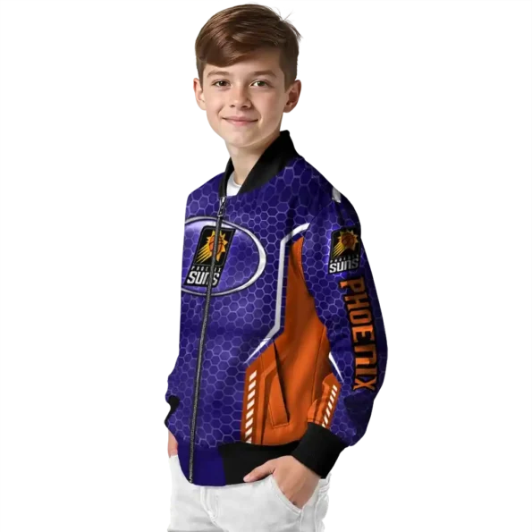 customized phoenix suns power plate purple bomber jacket trendy