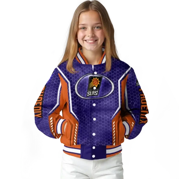 customized phoenix suns power plate purple varsity jacket top rated.webp