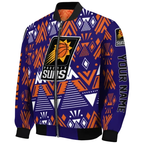 customized phoenix suns pyramid shapes purple bomber jacket best selling