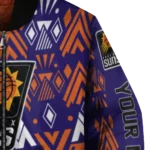 customized phoenix suns pyramid shapes purple bomber jacket best selling