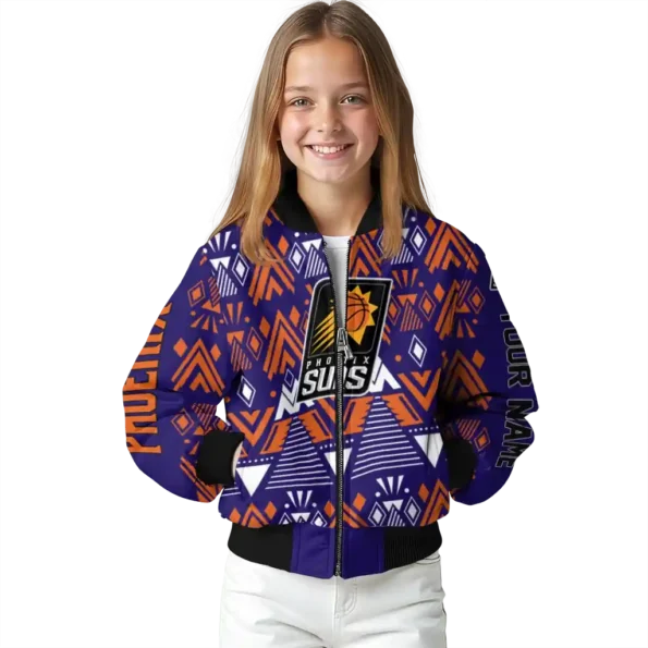 customized phoenix suns pyramid shapes purple bomber jacket top rated