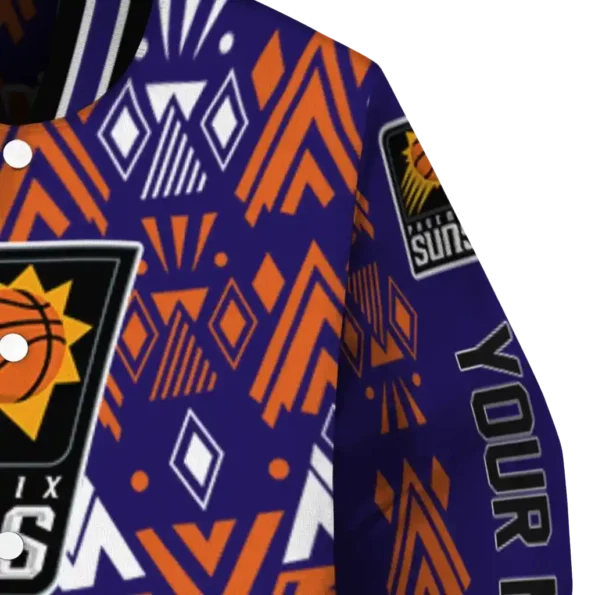 customized phoenix suns pyramid shapes purple varsity jacket premium grade.webp