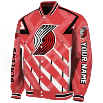 customized portland trail blazers chevron angles red varsity jacket best selling.webp