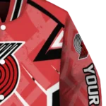 customized portland trail blazers chevron angles red varsity jacket best selling.webp