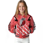 customized portland trail blazers chevron angles red varsity jacket best selling.webp