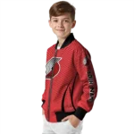 customized portland trail blazers chevron arrow red bomber jacket best selling
