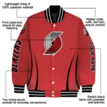 customized portland trail blazers chevron arrow red varsity jacket best selling.webp