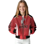 customized portland trail blazers hexagon grid red bomber jacket best selling