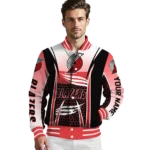 customized portland trail blazers mesh effect red black varsity jacket best selling.webp