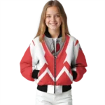 customized portland trail blazers v stripes red white bomber jacket best selling