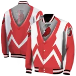 customized portland trail blazers v stripes red white varsity jacket best selling.webp
