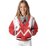 customized portland trail blazers v stripes red white varsity jacket best selling.webp