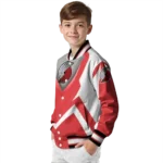 customized portland trail blazers v stripes red white varsity jacket best selling.webp