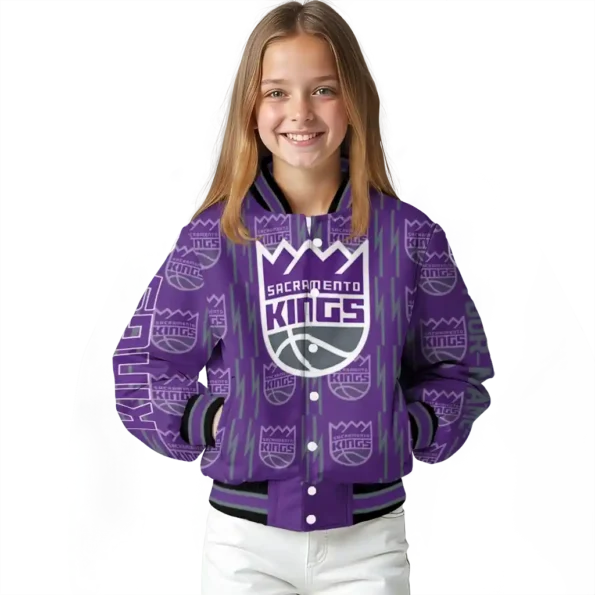 customized sacramento kings bolt stripe purple varsity jacket top rated.webp