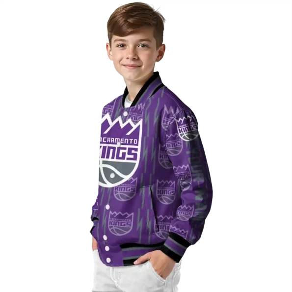customized sacramento kings bolt stripe purple varsity jacket trendy.webp