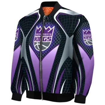 customized sacramento kings mesh chest black bomber jacket best selling