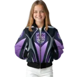 customized sacramento kings mesh chest black bomber jacket best selling