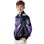customized sacramento kings mesh chest black bomber jacket best selling