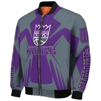 customized sacramento kings spider mark purple bomber jacket best selling