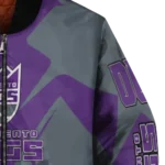 customized sacramento kings spider mark purple bomber jacket best selling