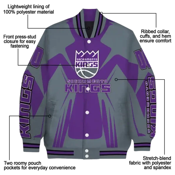 customized sacramento kings spider mark purple varsity jacket new arrival.webp