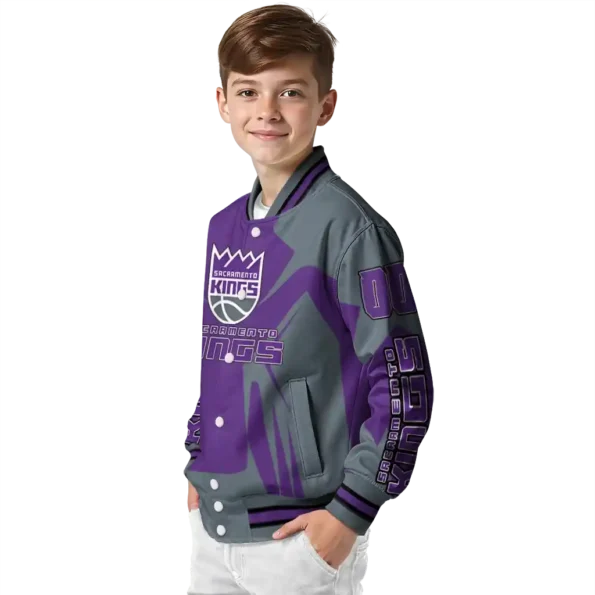 customized sacramento kings spider mark purple varsity jacket trendy.webp